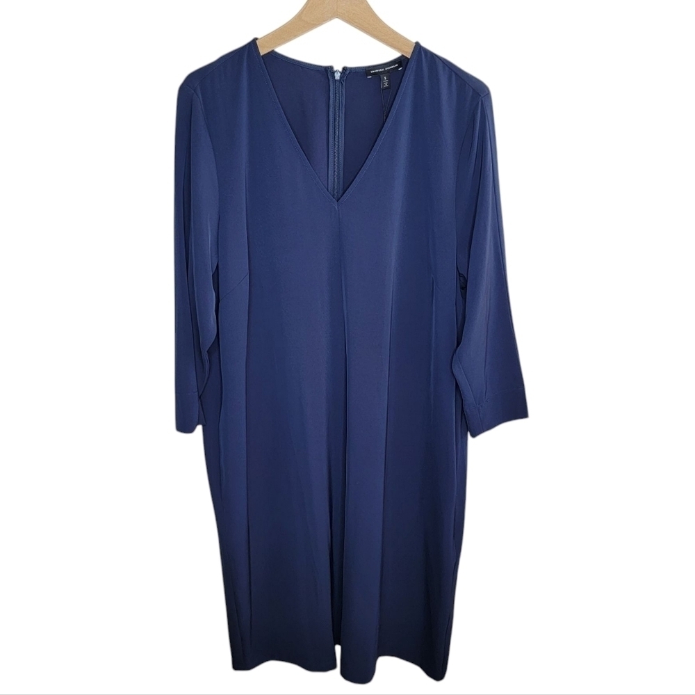 NWT Universal Standard | Long Sleeve Premier Dress Navy Blue Size Small 14-16